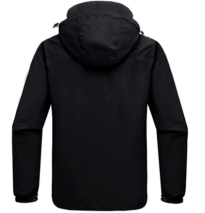 WantDo Insulated, Water Resistant Rain Jacket/Wind Breaker  (Black, Men, L)