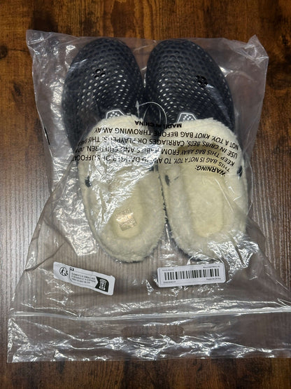 Women's Clog Faux Fur Lined Breathable Mesh Non-slip EVA sole Indoor Outdoor 5.5