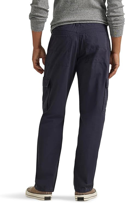 Wrangler Authentics Men’s Twill Relaxed Fit Classic Cargo Pant Navy 34x30
