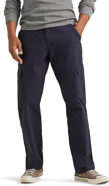 Wrangler Authentics Men’s Twill Relaxed Fit Classic Cargo Pant Navy 34x30