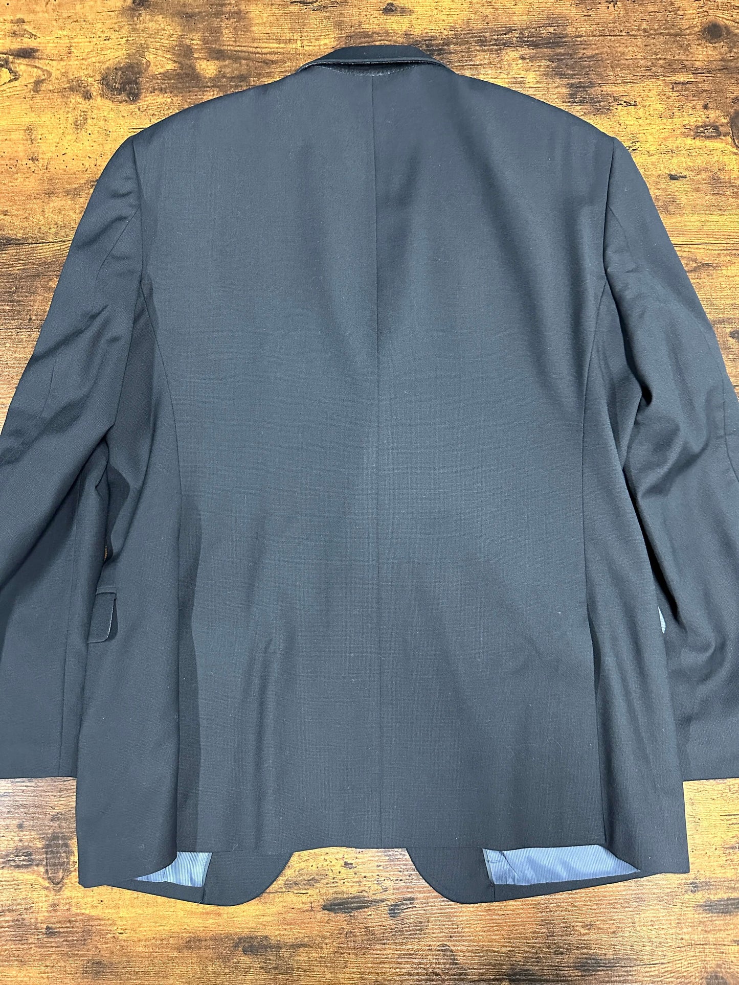 Black Slim Fit Suit solid Jos A Bank pants blazer 42R 35Wx30L two button