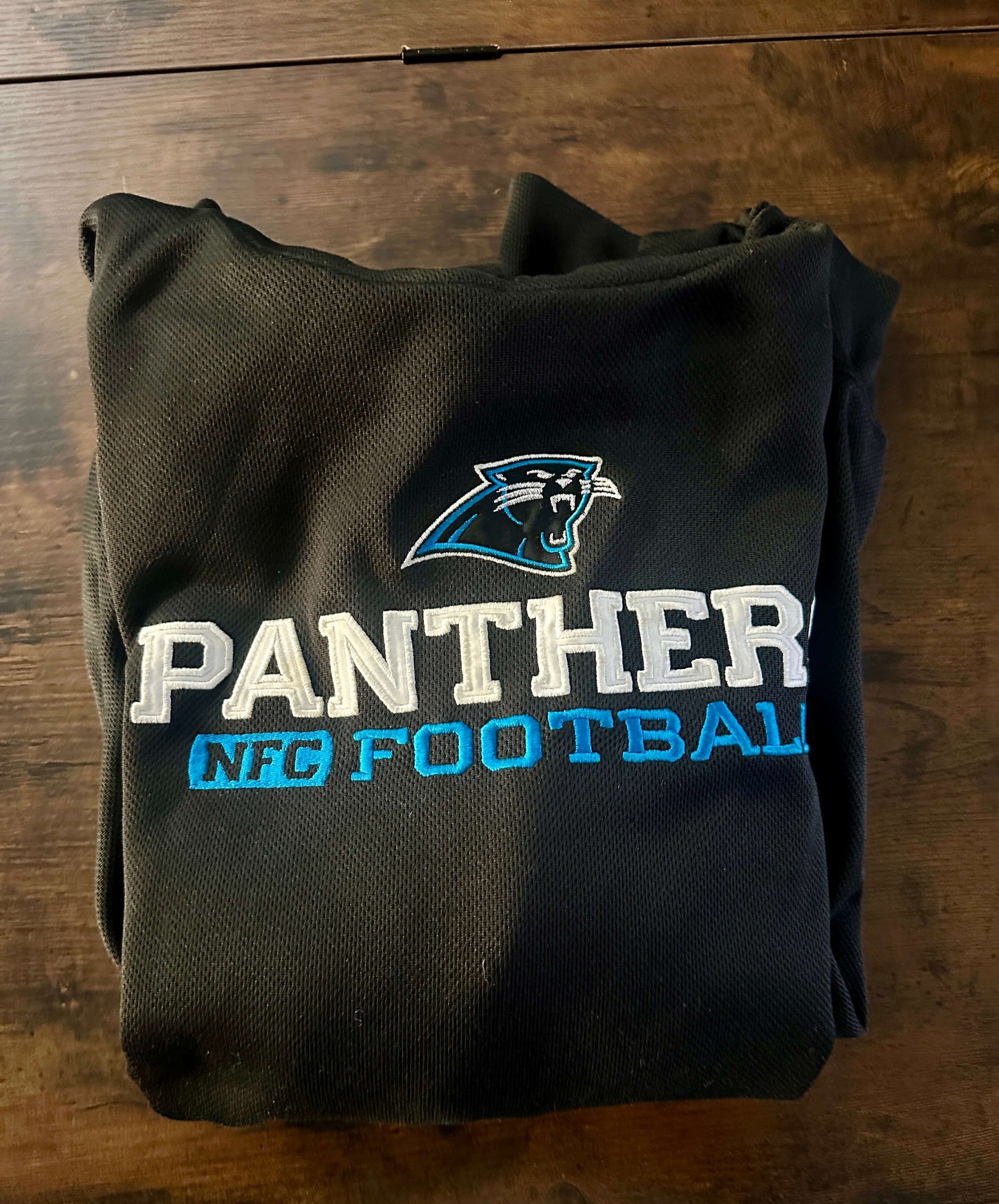 carolina panthers hoodie reebok onfield men's large 100% polyester