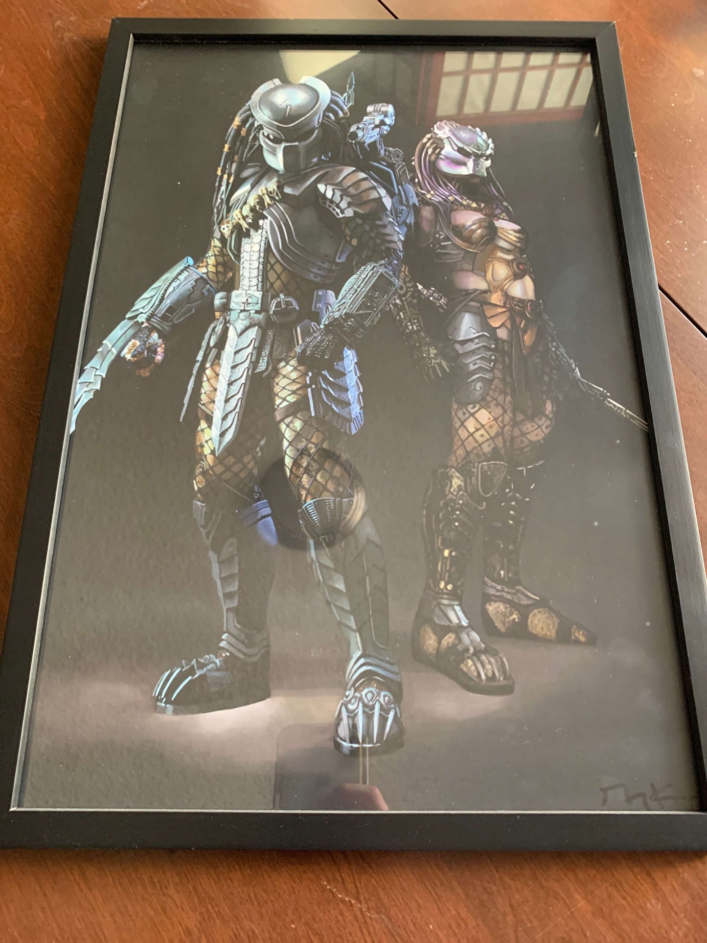 Predators Framed movie art 12x18 poster prints fan art illustration sci-fi